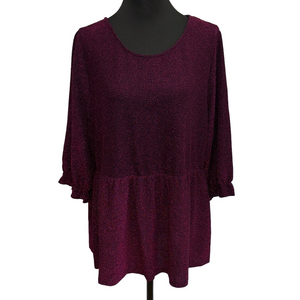 BloomChic 18/20 Pink Flutter Sleeve Empire Waist Tunic Top NWT